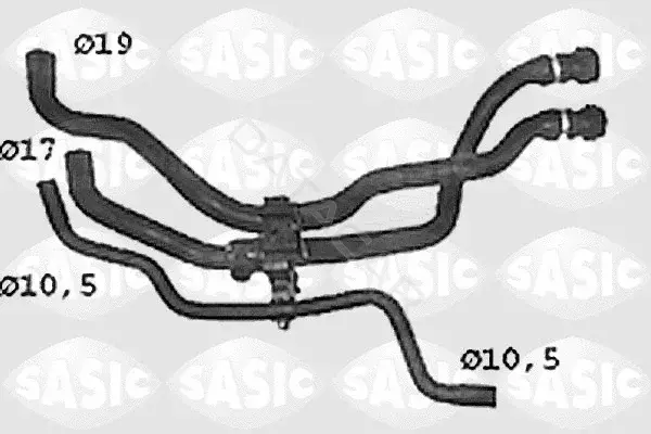 Патрубки системы охлаждения SASIC SWH4308