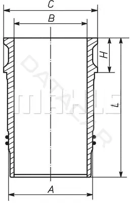 Гильза цилиндра KNECHT/MAHLE 061LW00100001