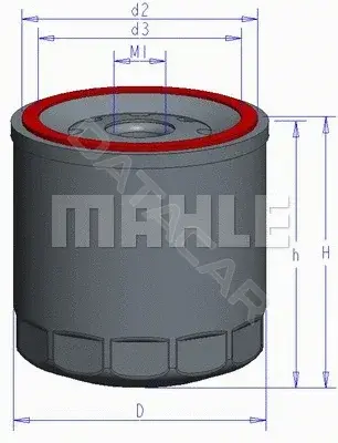 Масляный фильтр KNECHT/MAHLE OC1196