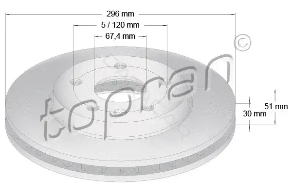 Тормозные диски TOPRAN 207809