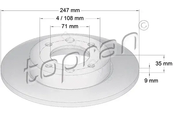 Тормозные диски TOPRAN 721182