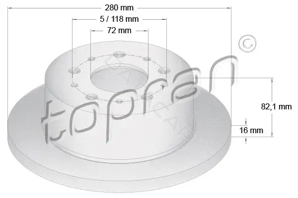 Тормозные диски TOPRAN 721183