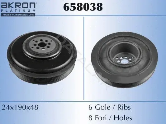 Шкив коленвала MALO 658038