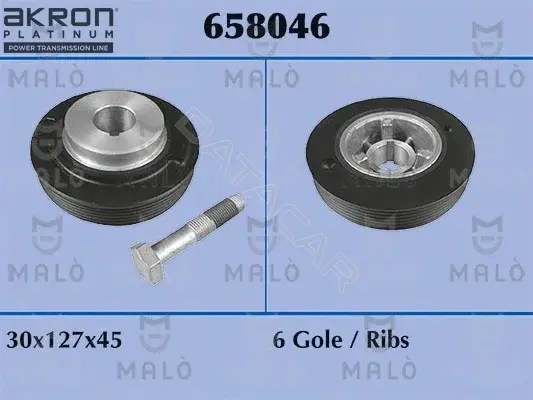 Шкив коленвала MALO 658046