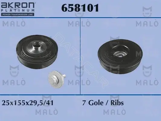 Шкив коленвала MALO 658101