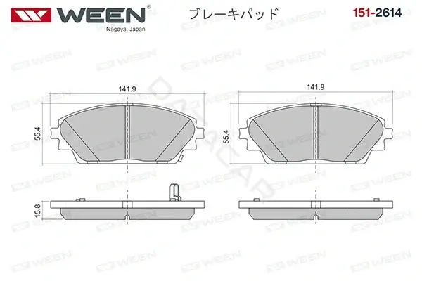 Тормозные колодки WEEN 151-2614