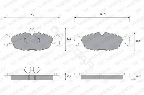 Тормозные колодки WEEN 151-1108