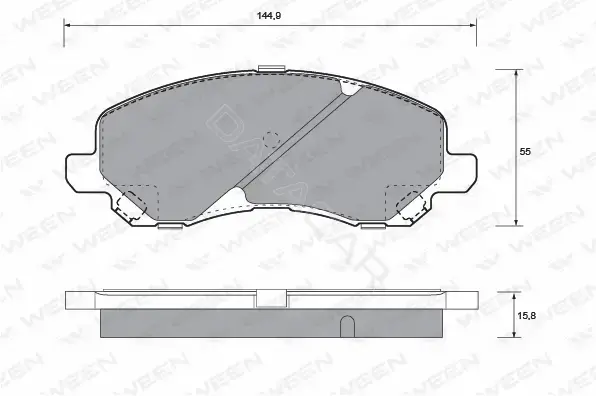 Тормозные колодки WEEN 151-1114