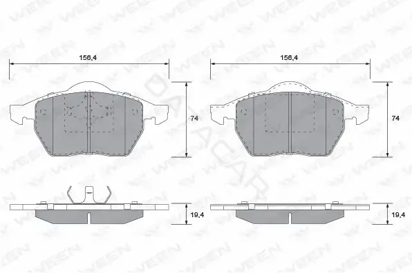 Тормозные колодки WEEN 151-1122