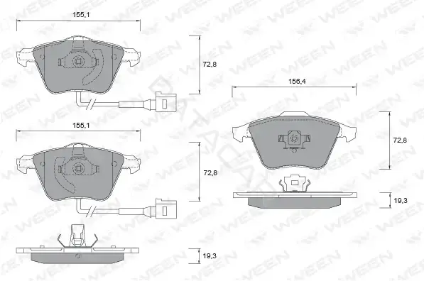 Тормозные колодки WEEN 151-1254