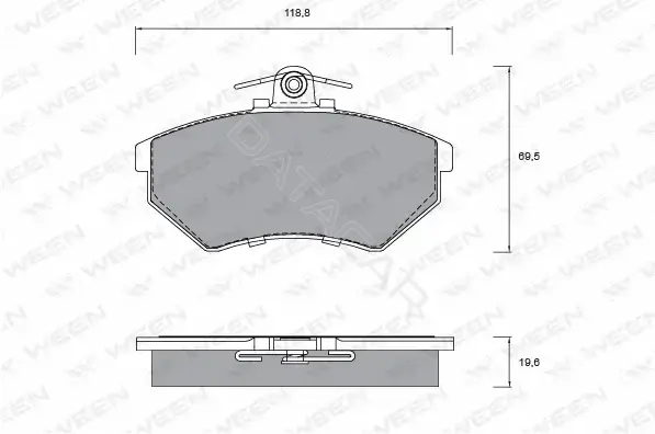Тормозные колодки WEEN 151-1256