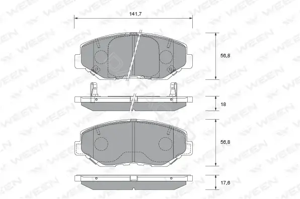 Тормозные колодки WEEN 151-2296