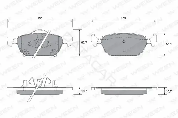 Тормозные колодки WEEN 151-2570