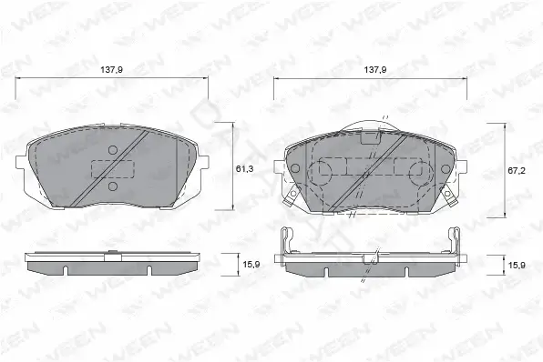 Тормозные колодки WEEN 151-2579