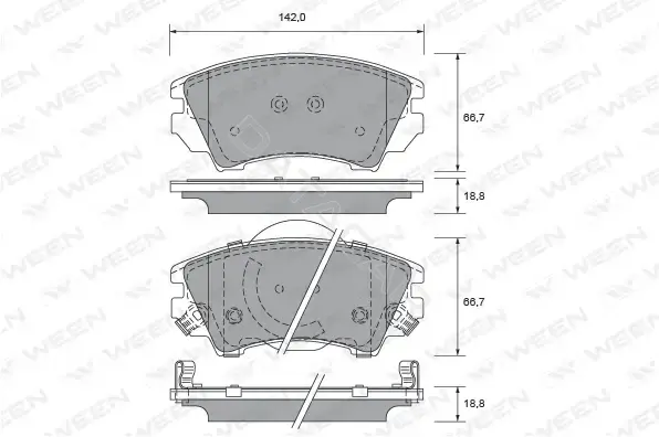 Тормозные колодки WEEN 151-2692