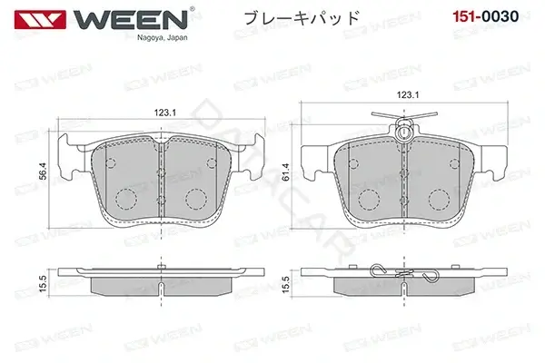 Тормозные колодки WEEN 151-0030
