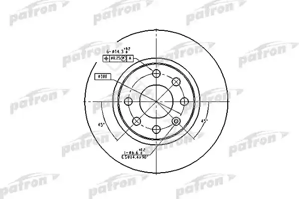 Тормозные диски PATRON PBD1624