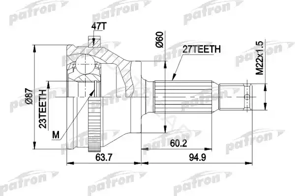 Шрус PATRON PCV1617AR