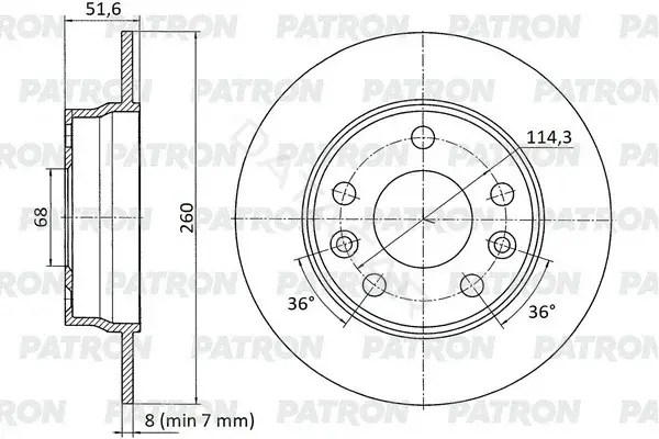 Тормозные диски PATRON PBD1477