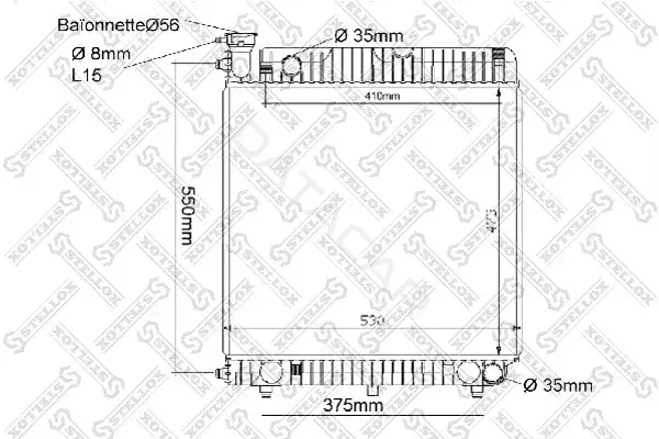 Радиатор охлаждения STELLOX 10-25035-SX