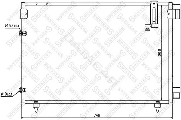 Радиатор кондиционера STELLOX 10-45531-SX