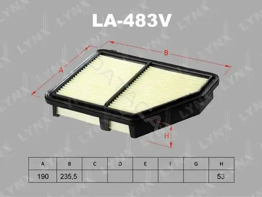 Воздушный фильтр LYNXAUTO LA-483V