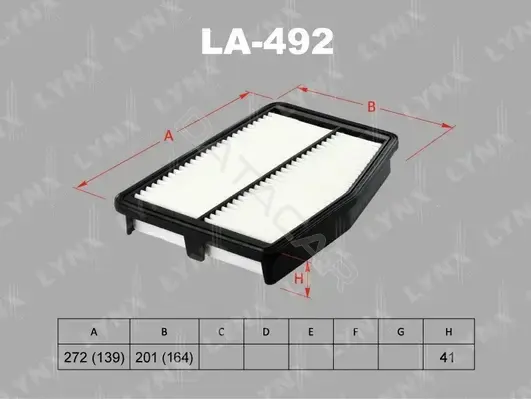 Воздушный фильтр LYNXAUTO LA-492