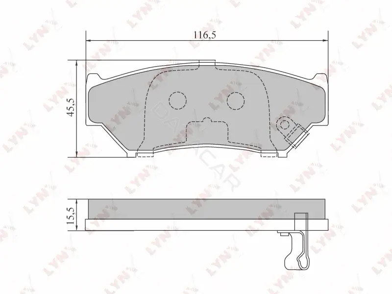 Тормозные колодки LYNXAUTO BD-7305