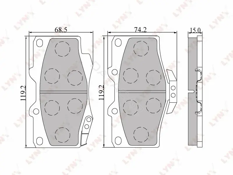 Тормозные колодки LYNXAUTO BD-7501