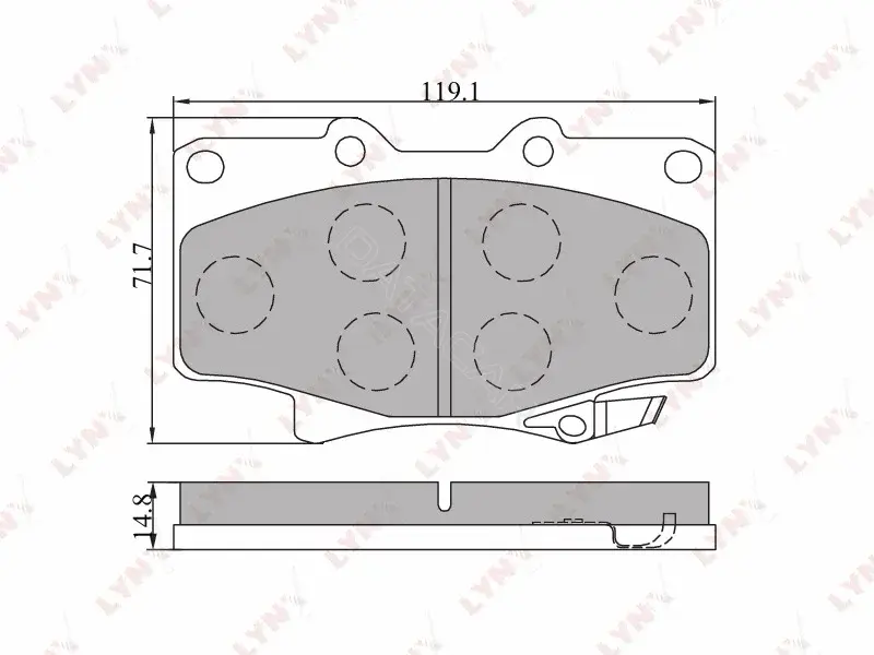 Тормозные колодки LYNXAUTO BD-7504