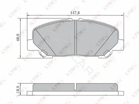 Тормозные колодки LYNXAUTO BD-7576
