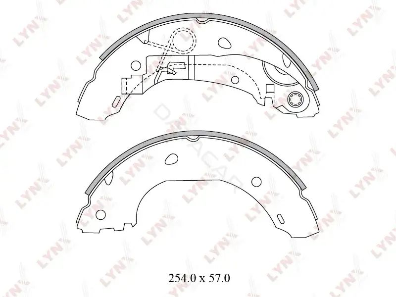 Барабанные колодки LYNXAUTO BS-2800