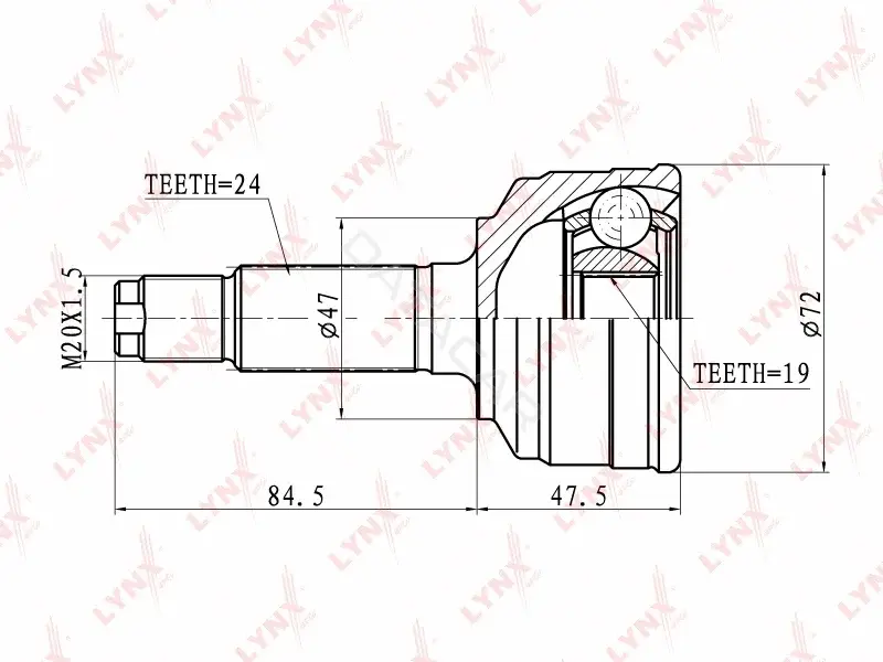 Шрус LYNXAUTO CO-1821