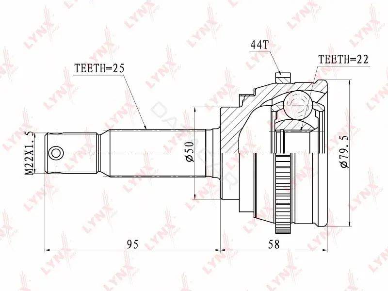 Шрус LYNXAUTO CO-3607A