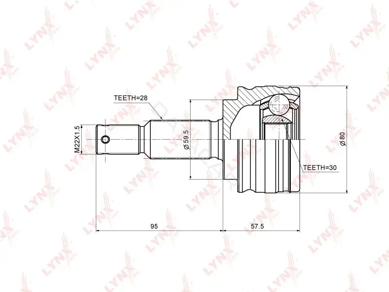 Шрус LYNXAUTO CO-3642