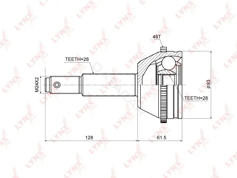 Шрус LYNXAUTO CO-3668A