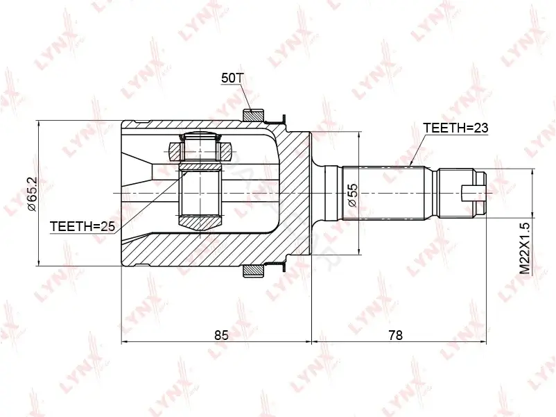 Шрус LYNXAUTO CO-3768A