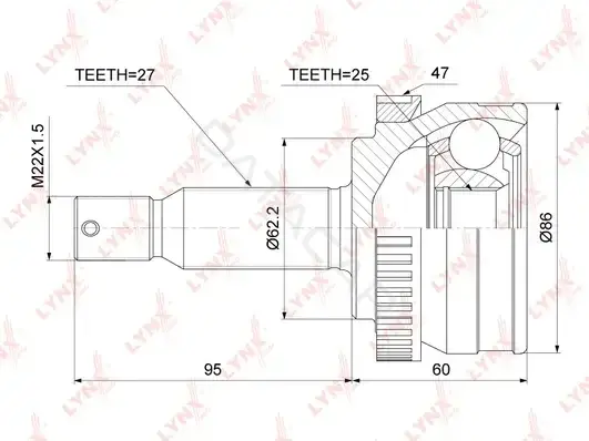 Шрус LYNXAUTO CO-3784A