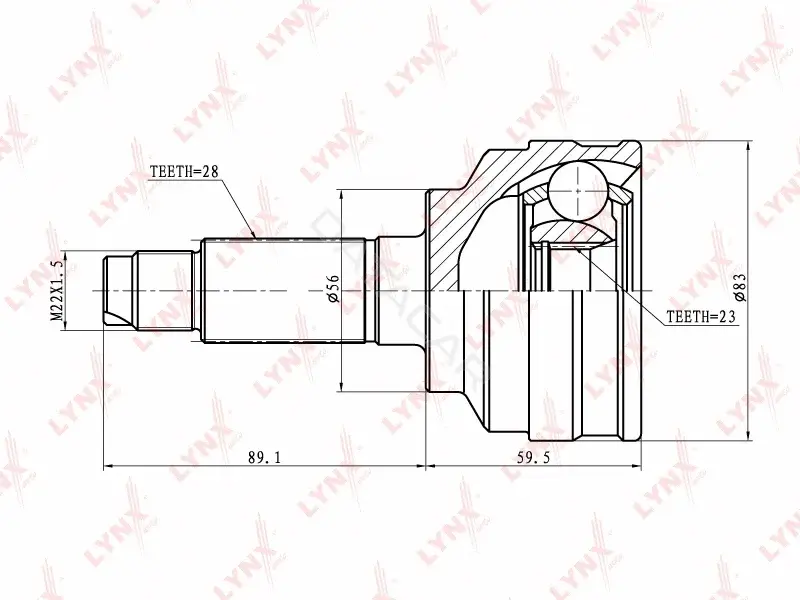 Шрус LYNXAUTO CO-5105