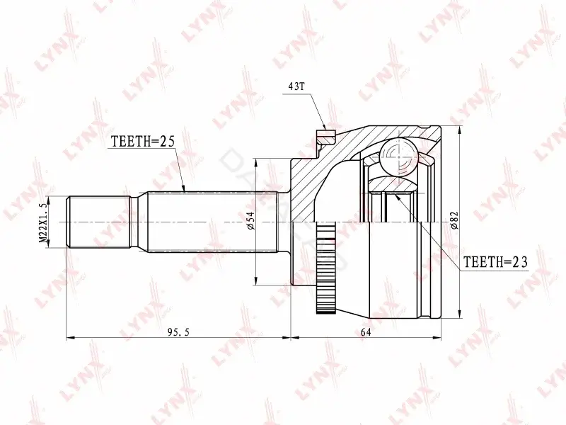 Шрус LYNXAUTO CO-5526A