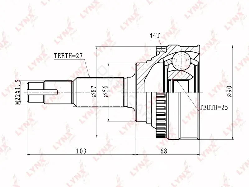 Шрус LYNXAUTO CO-5718A