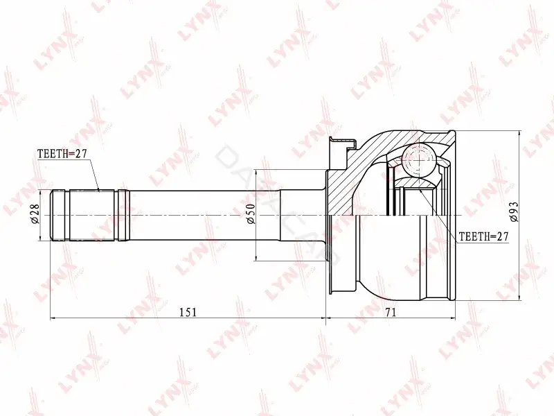 Шрус LYNXAUTO CO-5726