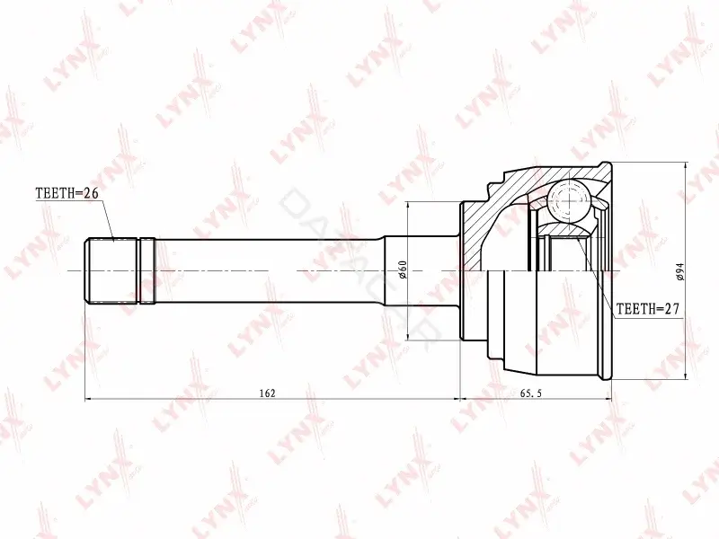 Шрус LYNXAUTO CO-7526