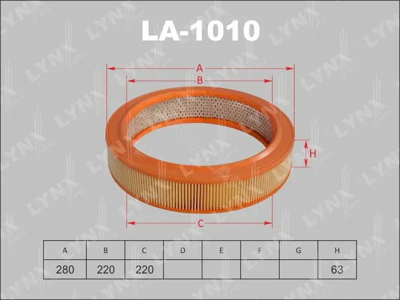 Воздушный фильтр LYNXAUTO LA-1010