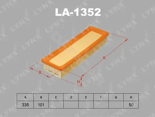 Воздушный фильтр LYNXAUTO LA-1352