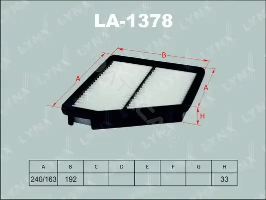 Воздушный фильтр LYNXAUTO LA-1378