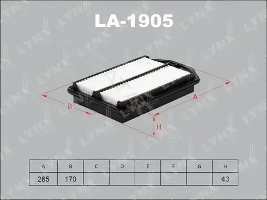 Воздушный фильтр LYNXAUTO LA-1905