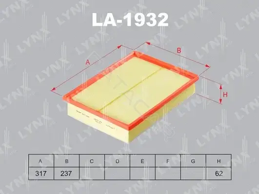 Воздушный фильтр LYNXAUTO LA-1932