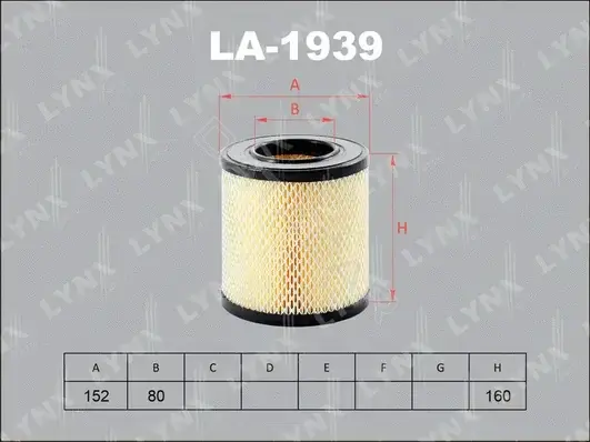 Воздушный фильтр LYNXAUTO LA-1939