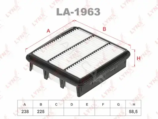 Воздушный фильтр LYNXAUTO LA-1963